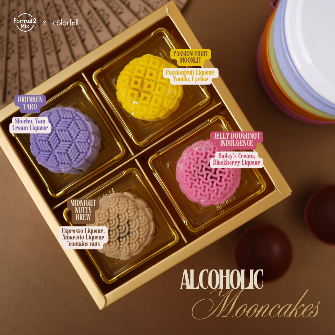 Portrait2Mix x Colorfull Alcoholic Mooncakes