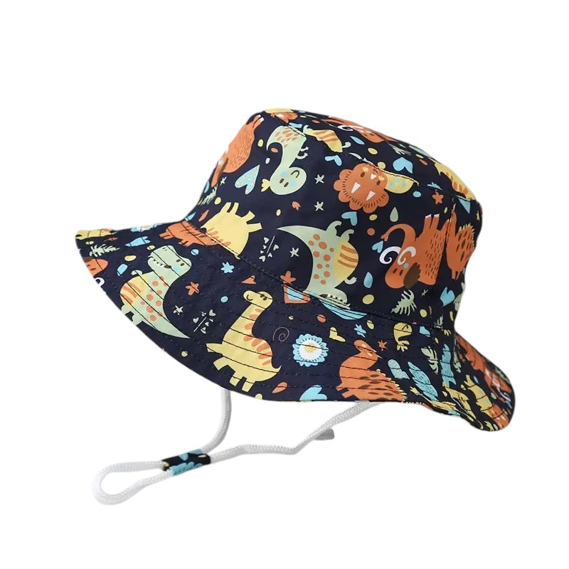 Triassic Tracks (Black) Bucket Hat