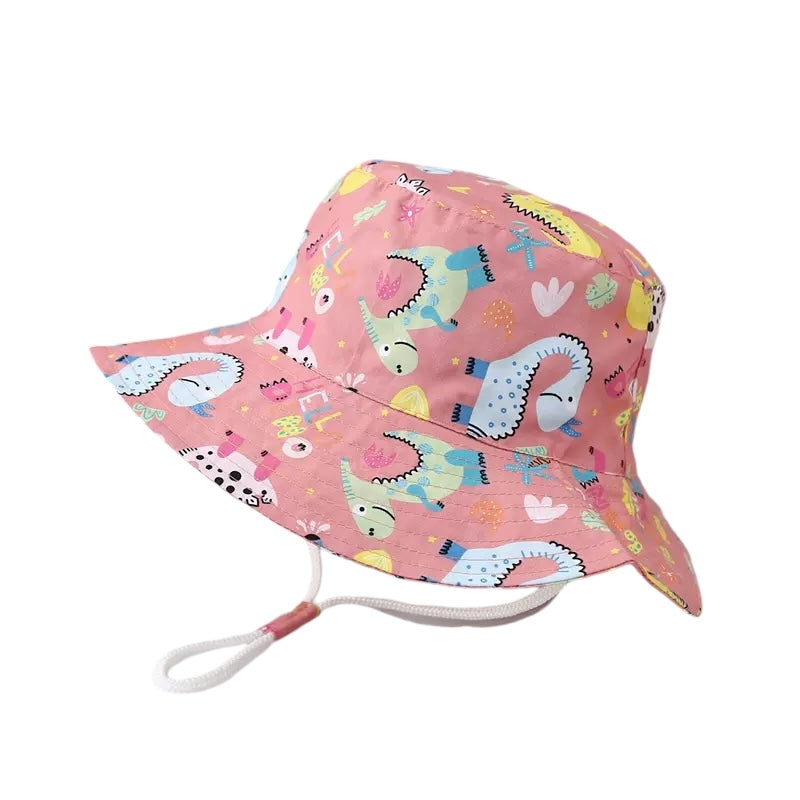 Triassic Tracks (Pink) Bucket Hat