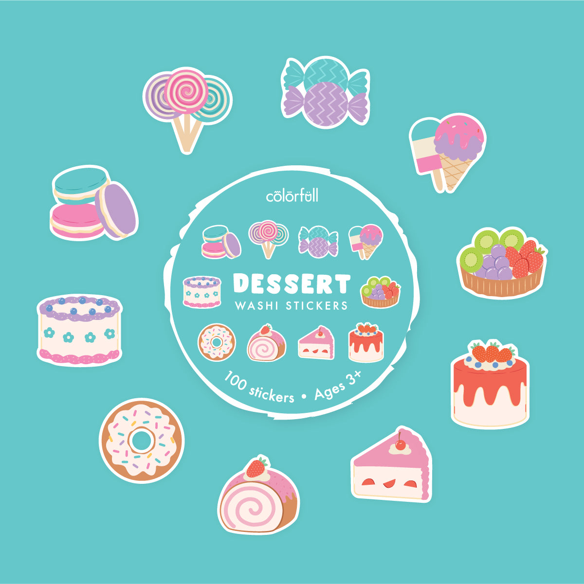 Dessert Decorative Washi Stickers for Journaling • Scrapbooking