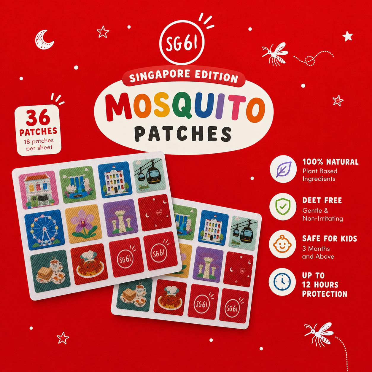 Insect Repellent Patches - Singapore Edition SG61