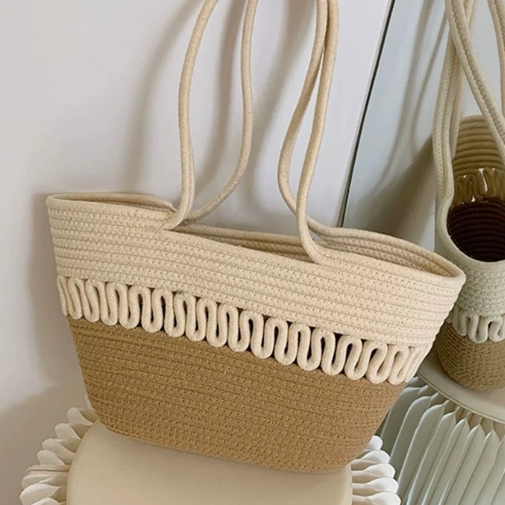 (Large) Beach Weave Basket Tote
