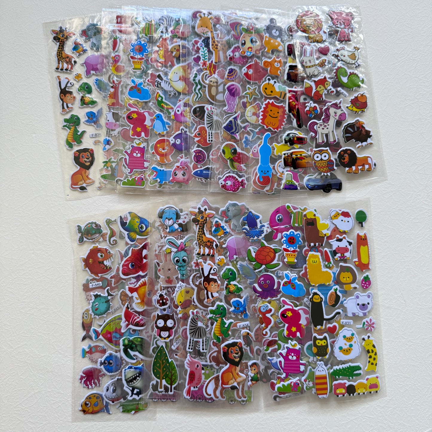 Assorted Puffy Stickers (All 30 Sheets)