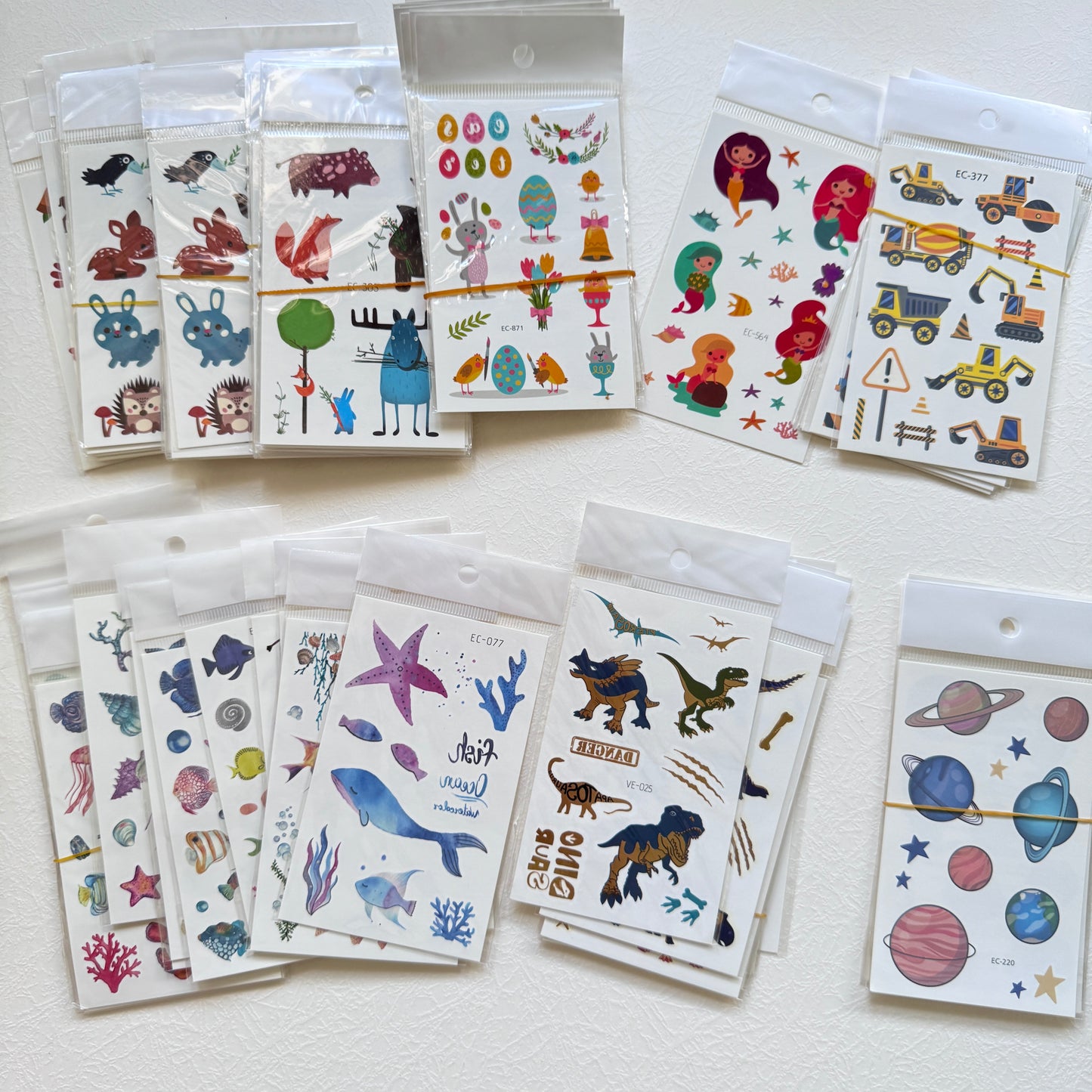 Assorted Temporary Tattoos (All 100 Sheets)