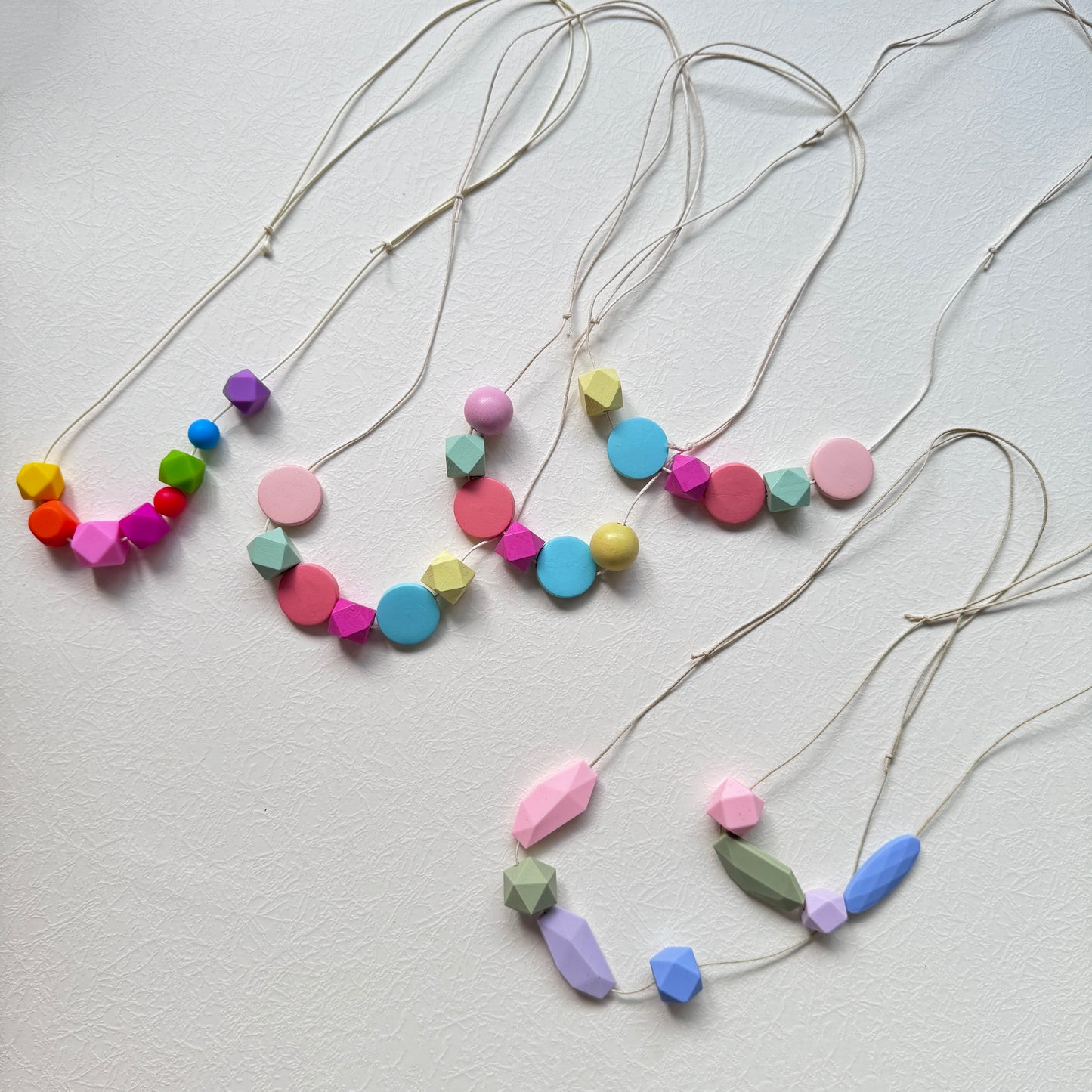 Wooden and Silicone Assorted Necklaces (All 6pcs)