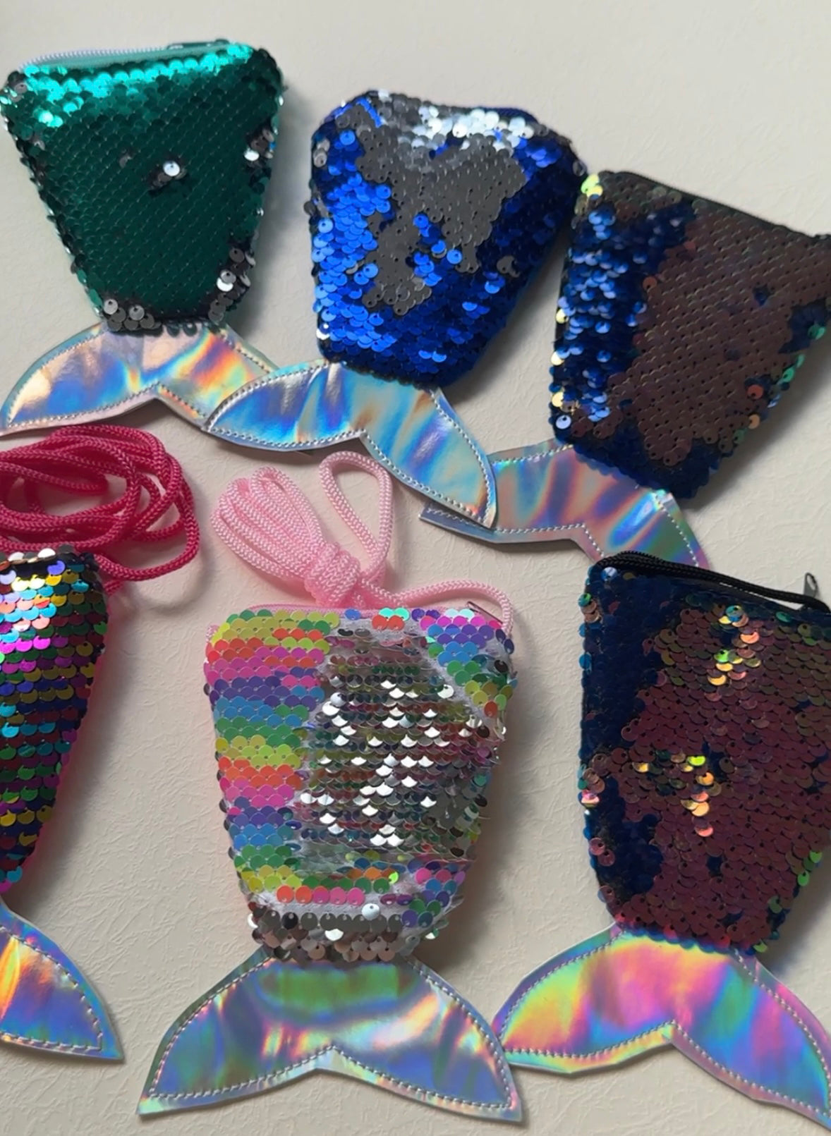 Mermaid Sequin Purse Crossbody Sling Bag (All 6pcs)
