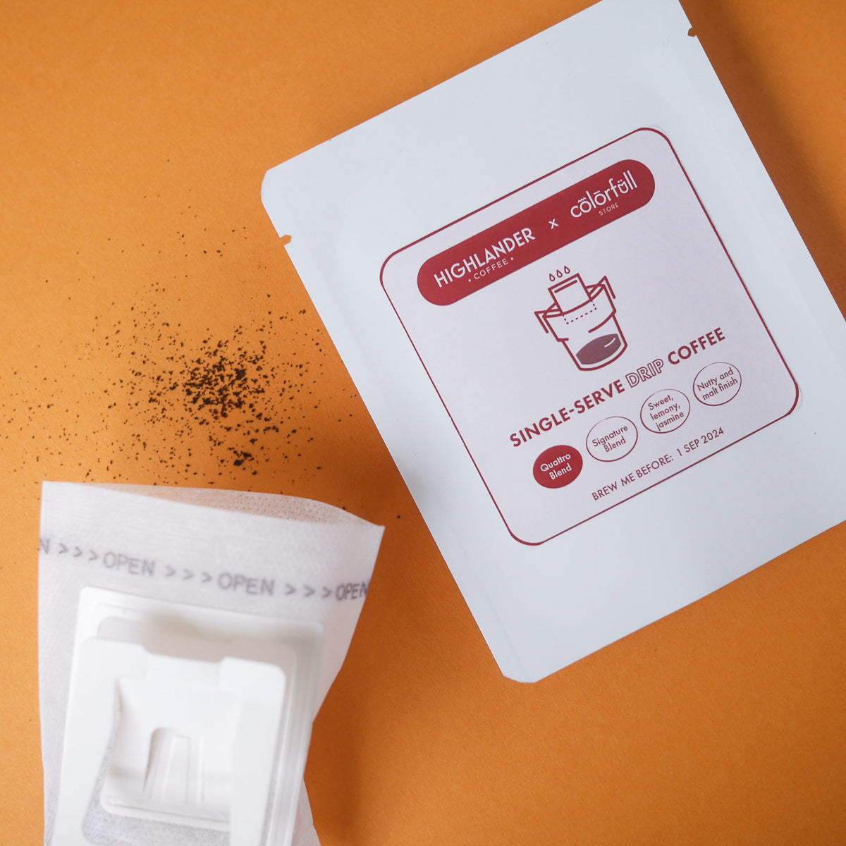 2 x Single-serve Drip Coffee Sachets (Highlander Coffee x Colorfull Store)