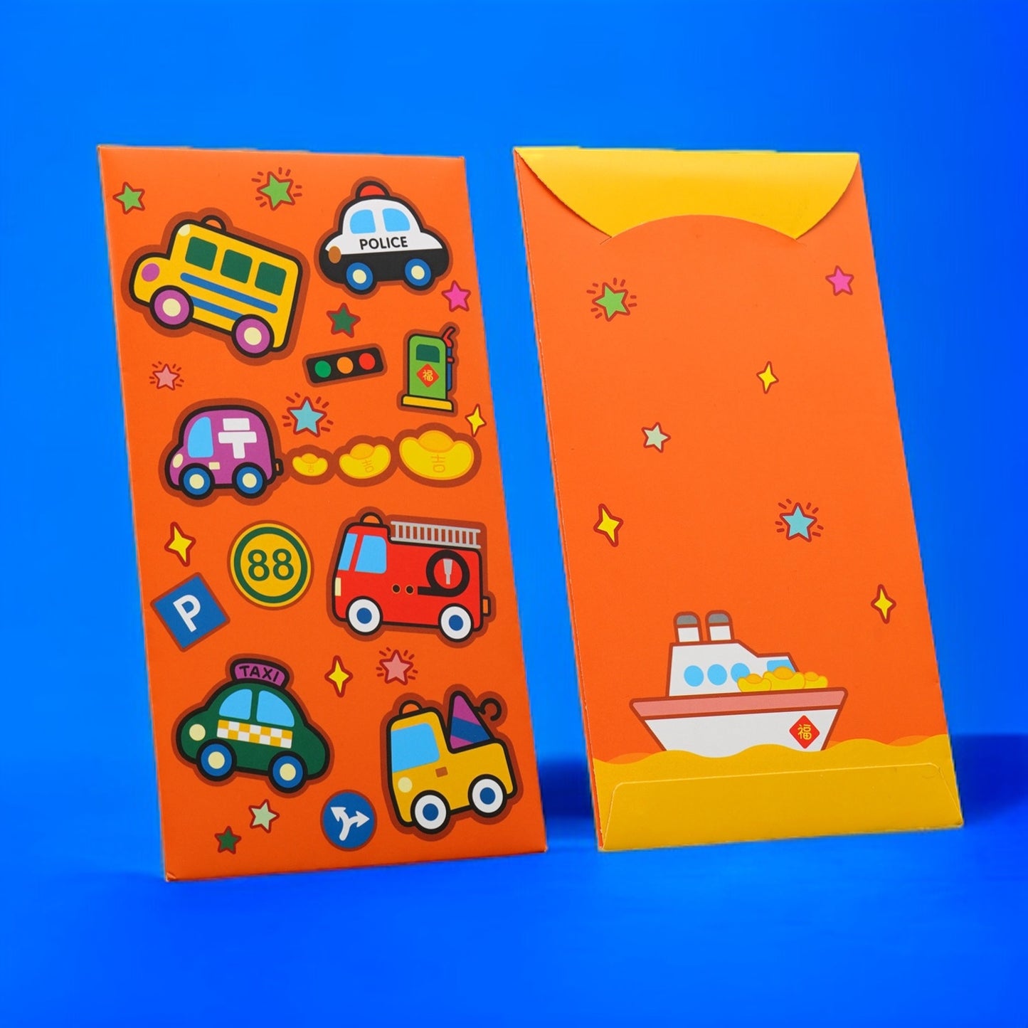 Transport Theme Angpao Sampul Duit Raya Money Envelope (Pack of 8)