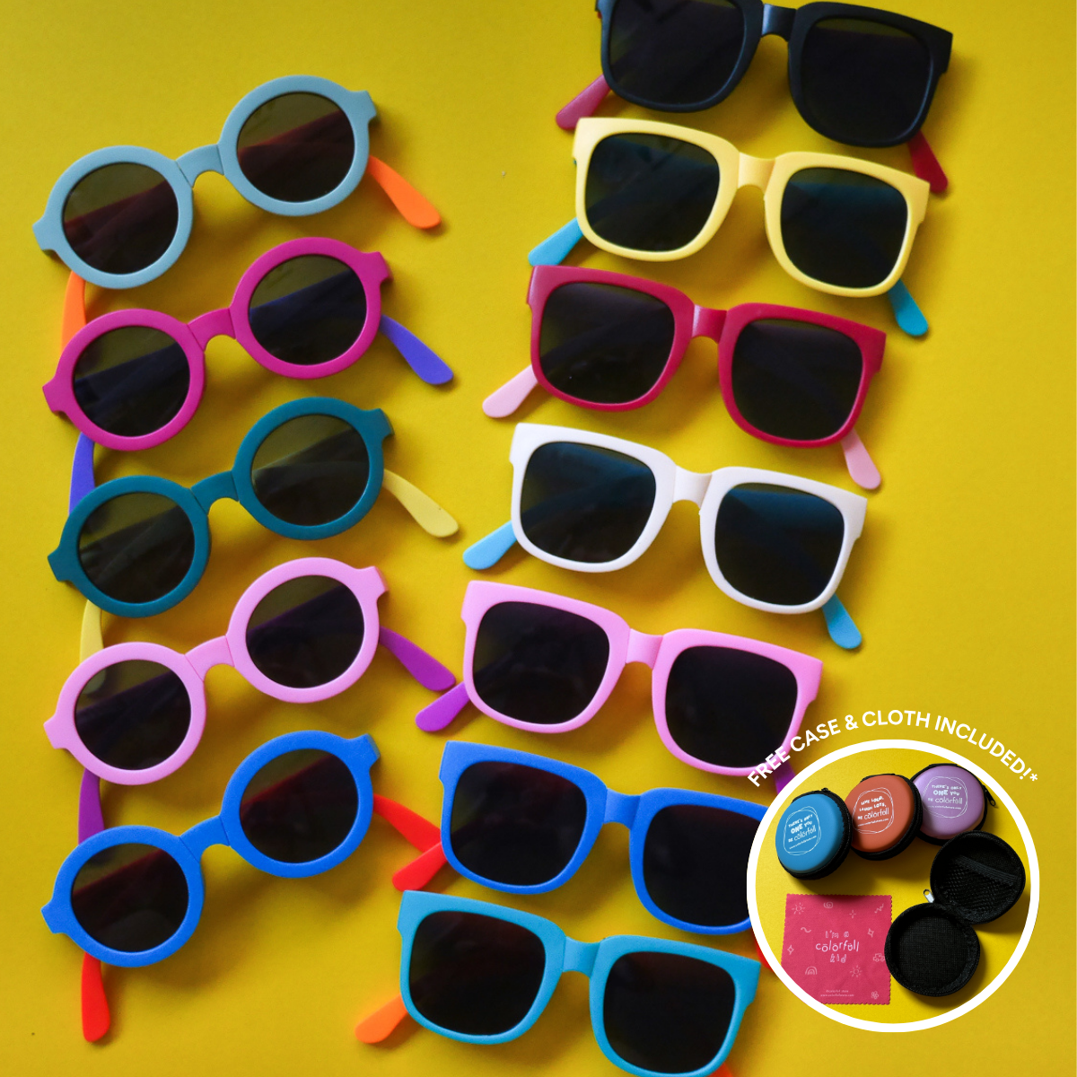 Colourblock Sunnies (Wayfarer / Round) UV400 Protection