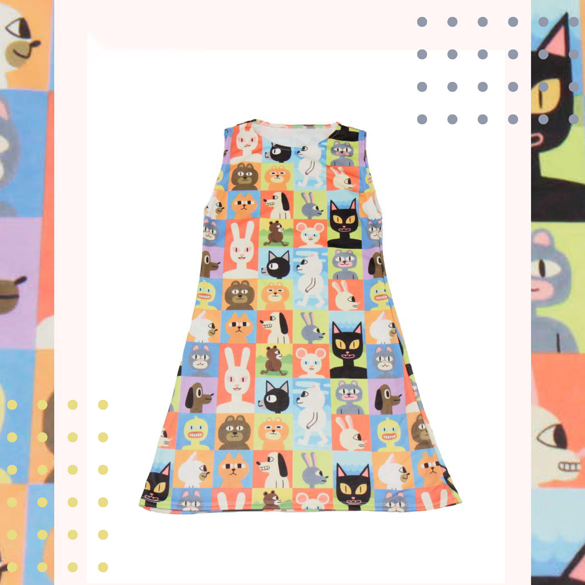 Bon-A-Pet-Treat Animal Print Shift Beach Dress