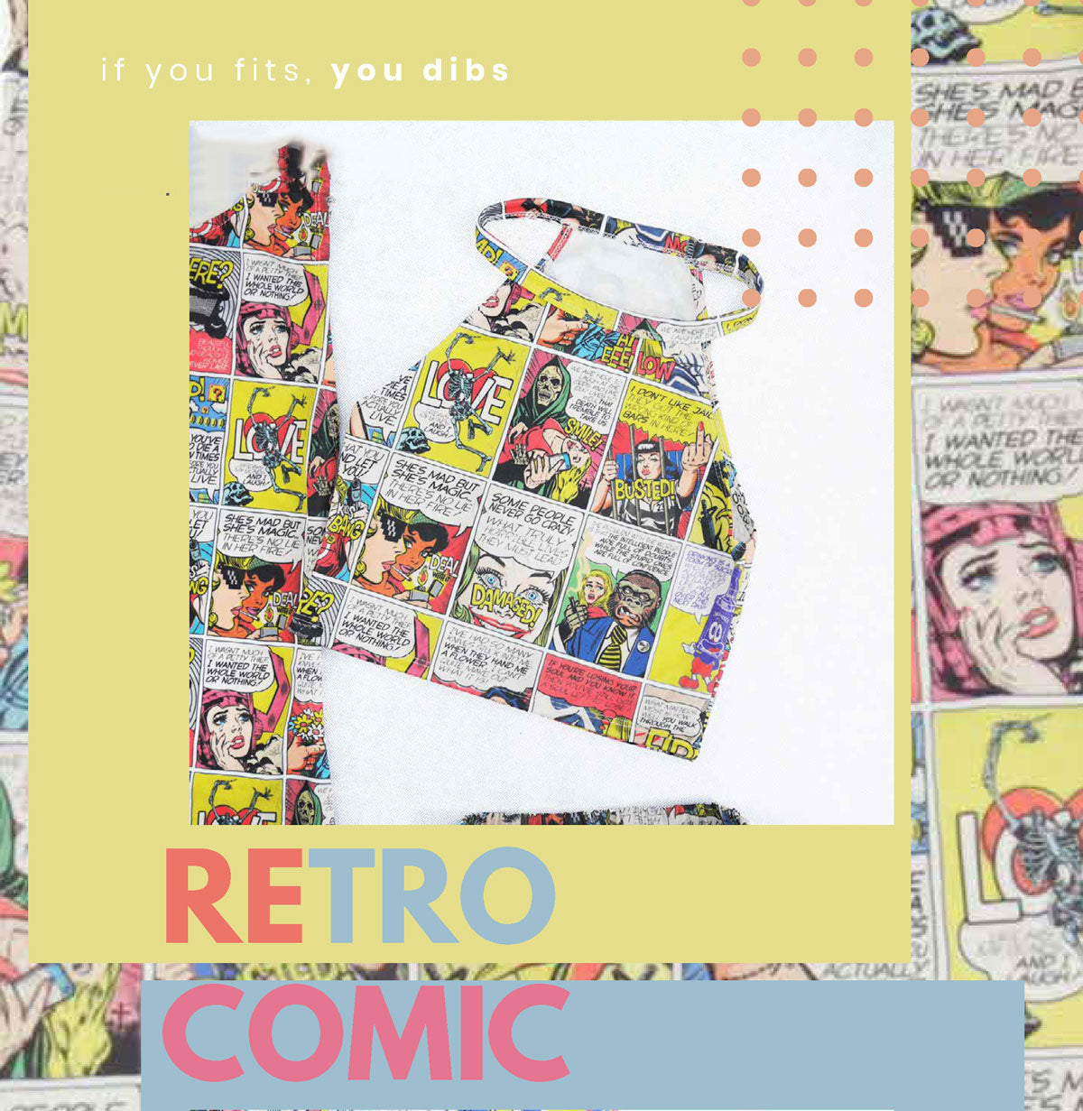 Retro Comic Crop Top