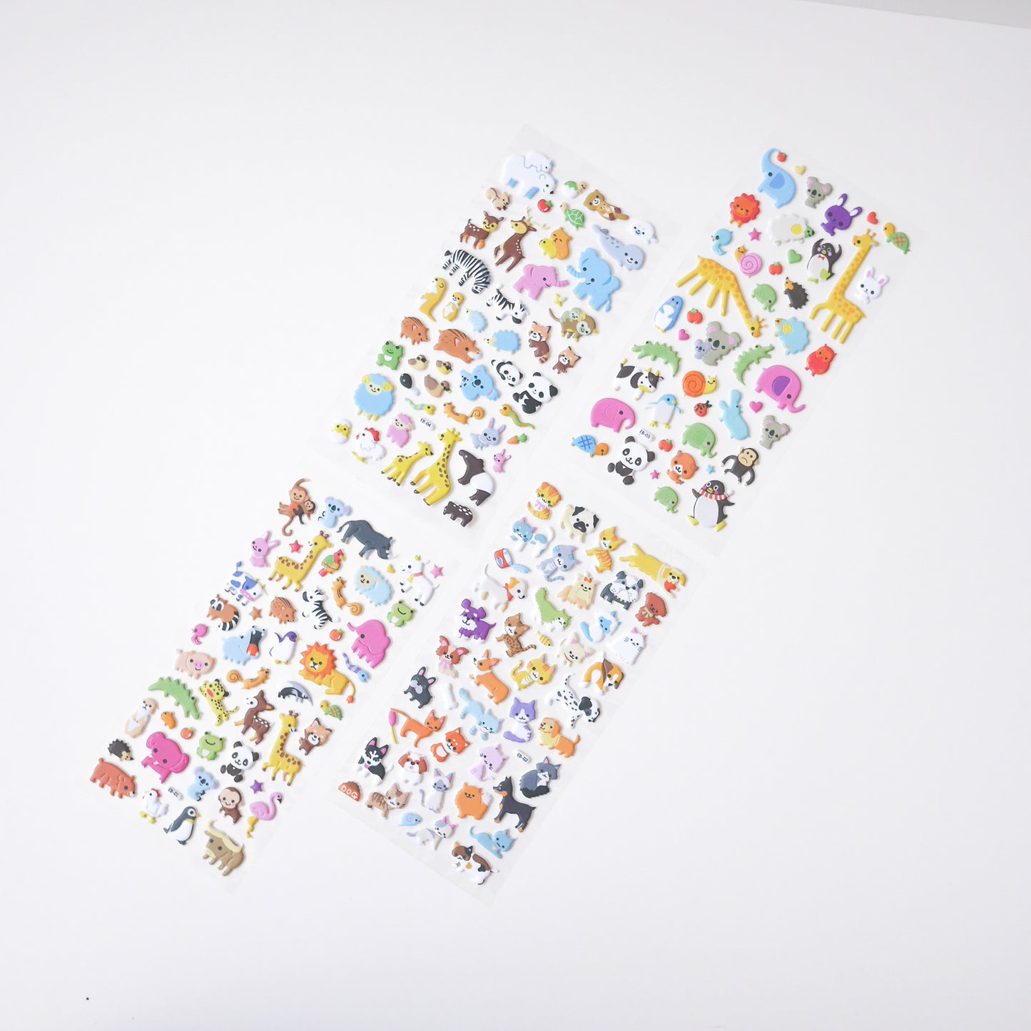 Animal Puffy Stickers B (Set of 4)