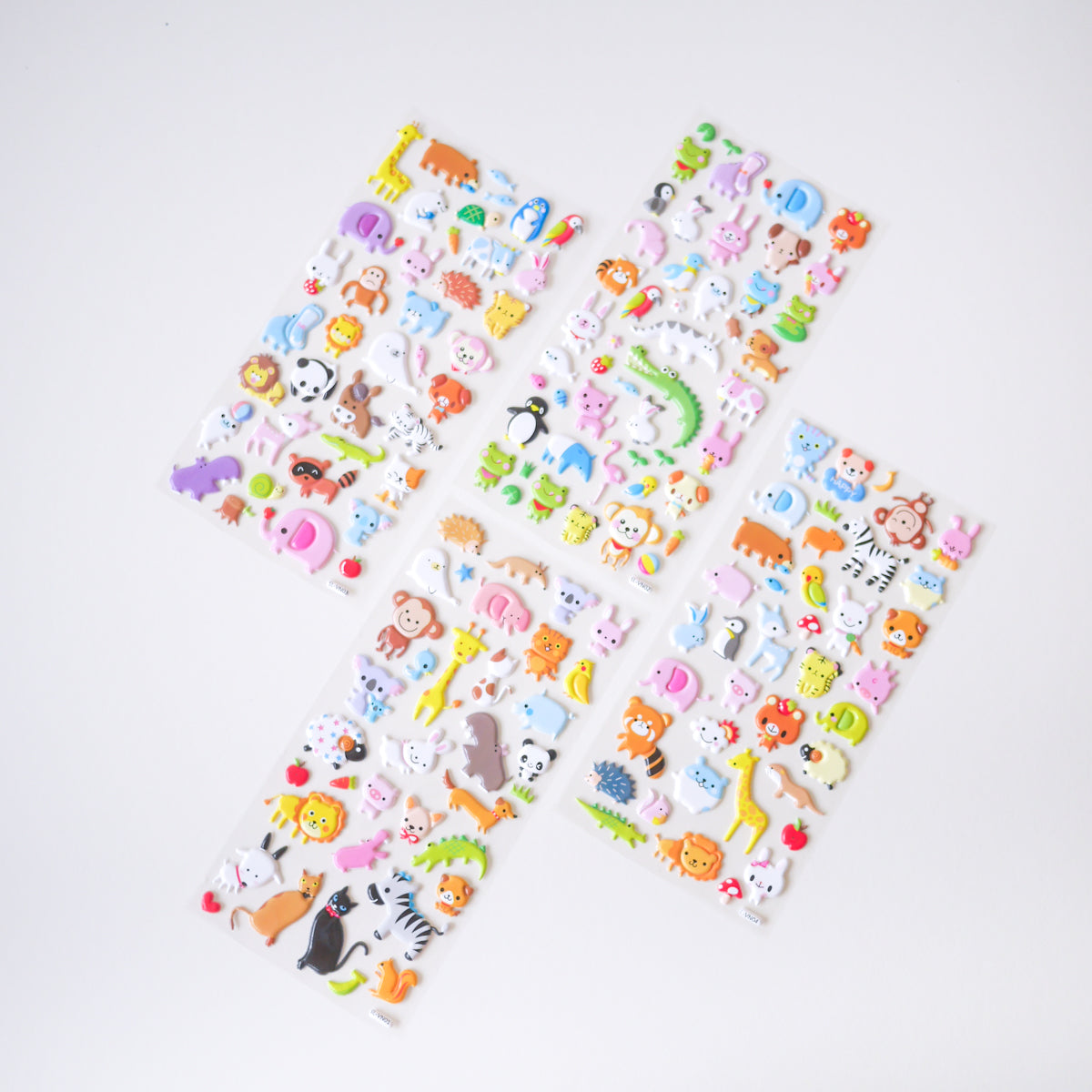 Animal Puffy Stickers A (Set of 4)