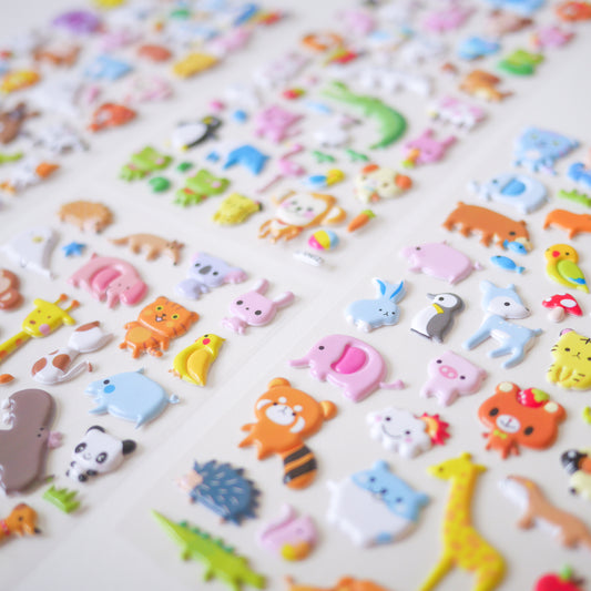 Animal Puffy Stickers A (Assorted)