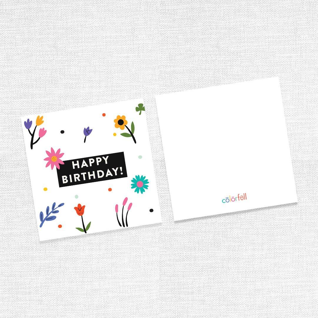 Happy Birthday Greeting Cards (For girls) - Colorfull