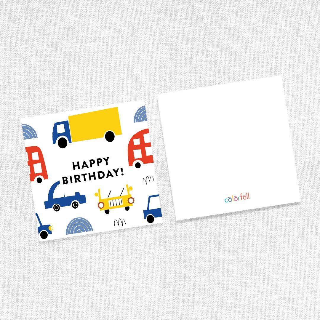 Happy Birthday Greeting Cards (For boys) - Colorfull