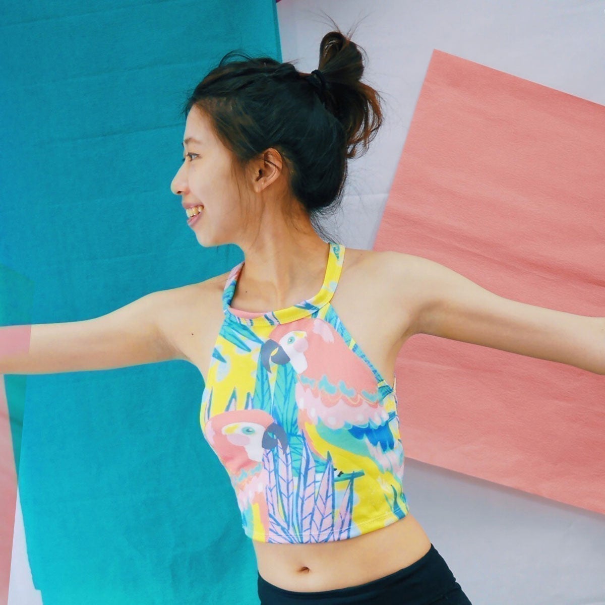 Rest Stop Ahead Vacay Halter Crop Top