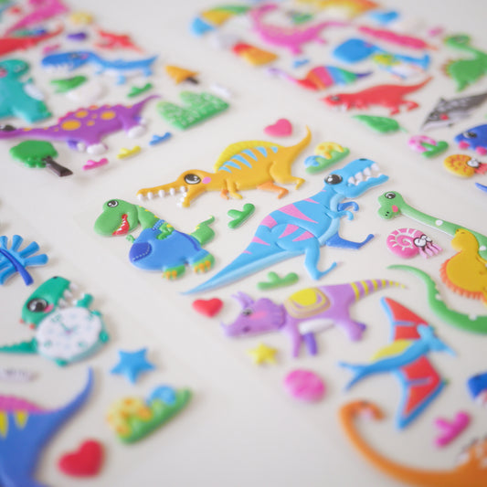 Funky Dino Puffy Stickers (Assorted)