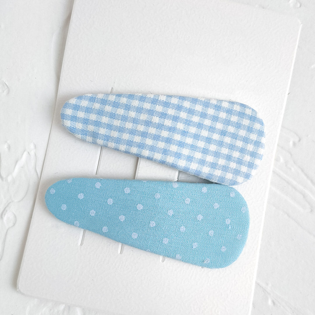 Gingham & Polka-dot Hair Clip Set - Colorfull Store