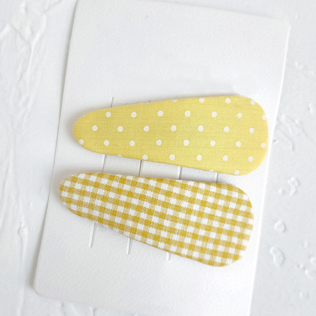 Gingham & Polka-dot Hair Clip Set - Colorfull Store