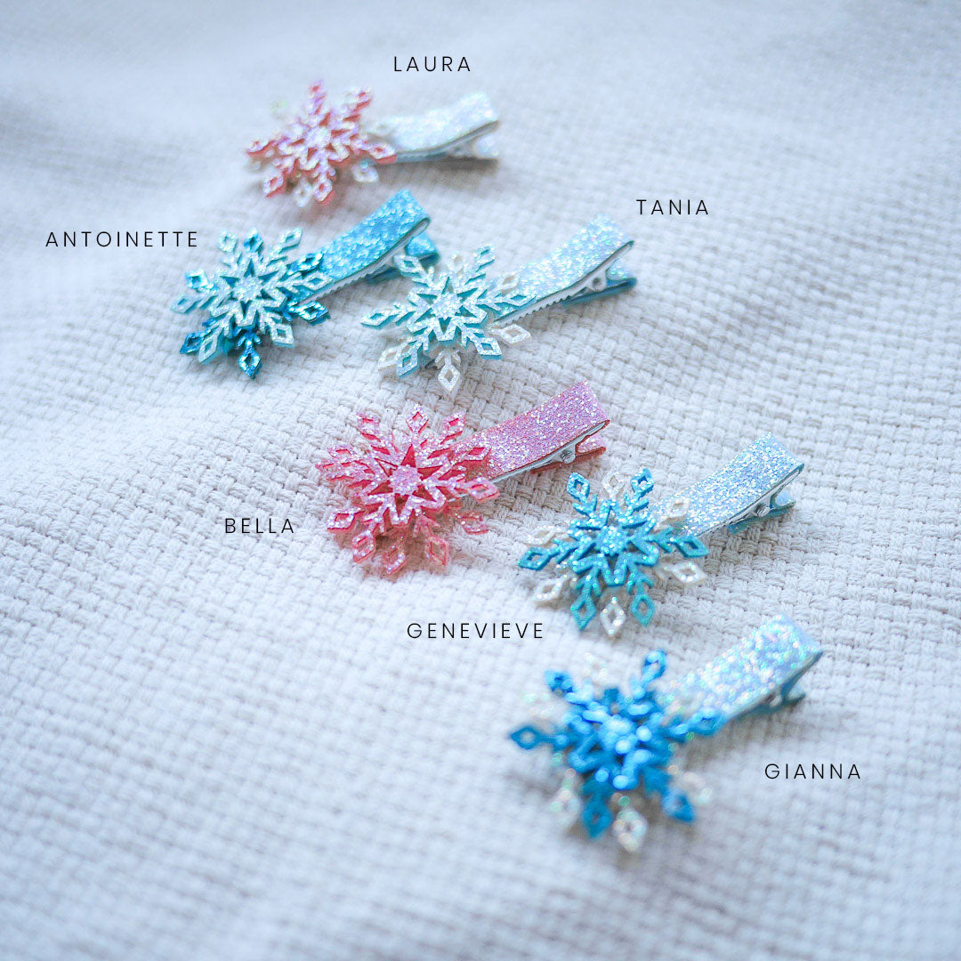 Glittery Snowflake Hairpin - Colorfull Store