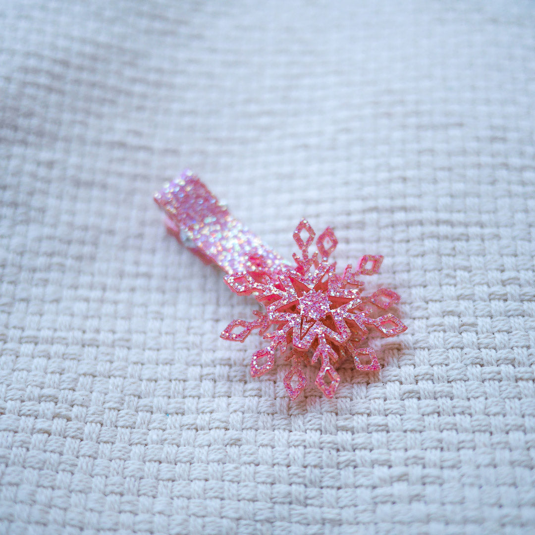 Glittery Snowflake Hairpin - Colorfull Store