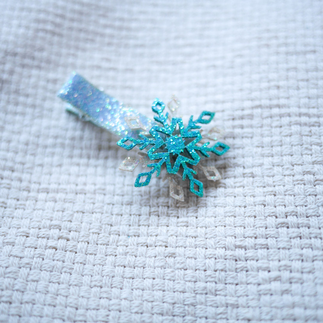 Glittery Snowflake Hairpin - Colorfull Store