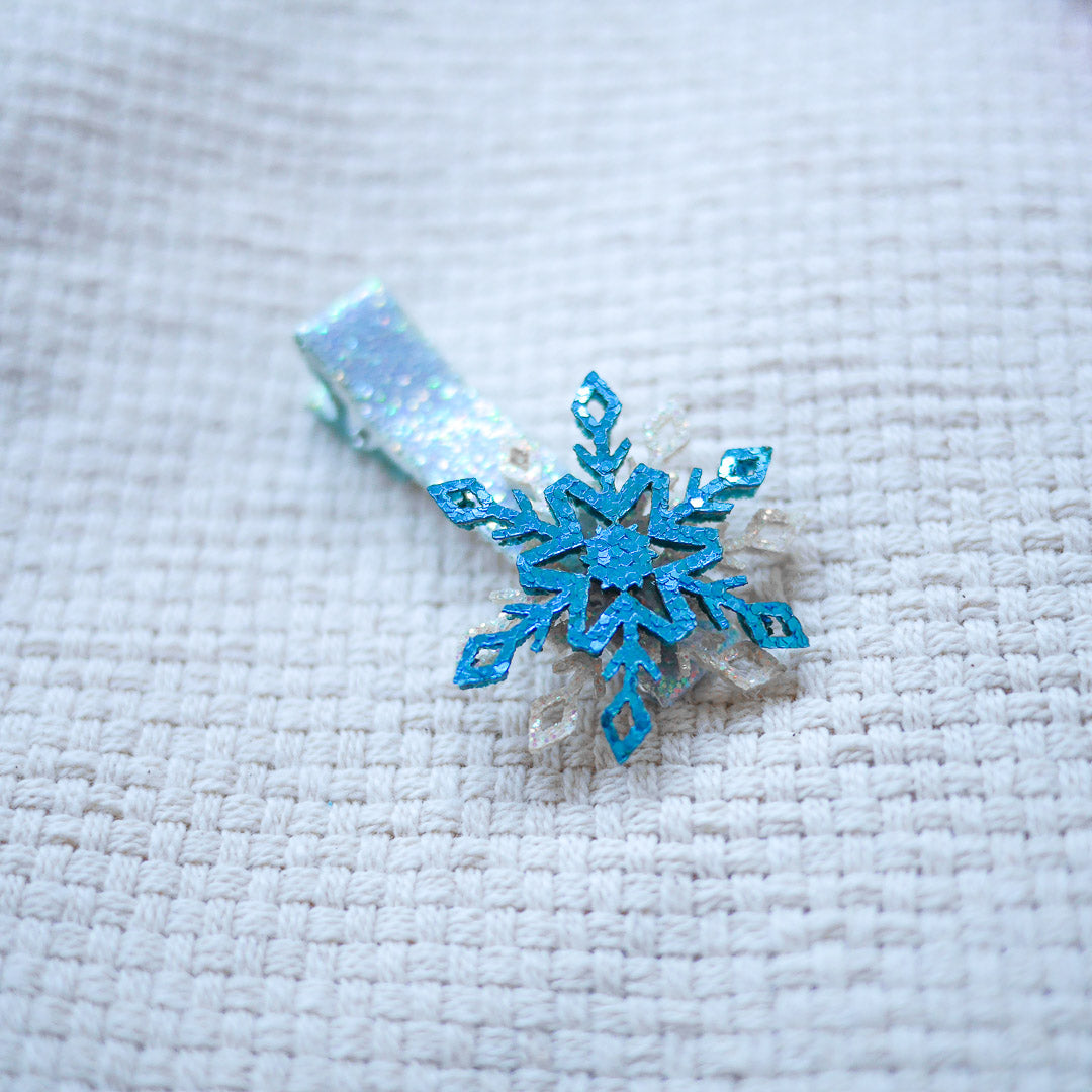 Glittery Snowflake Hairpin - Colorfull Store