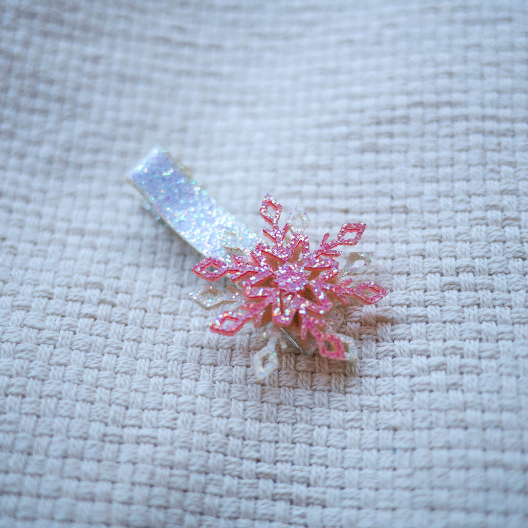 Glittery Snowflake Hairpin - Colorfull Store