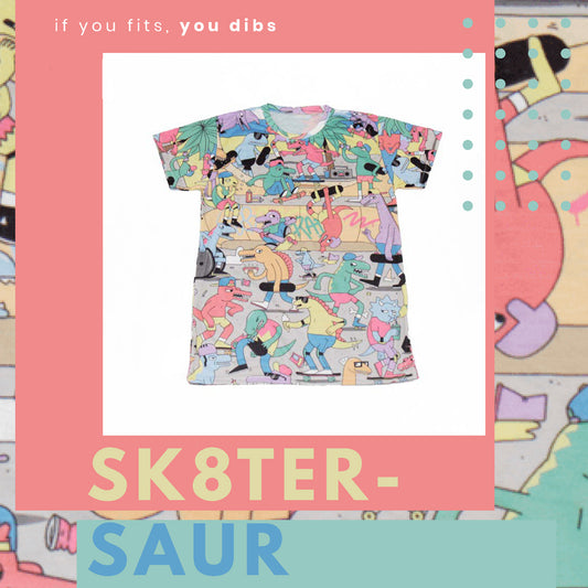 Sk8ter Dinosaur Beach T-shirt