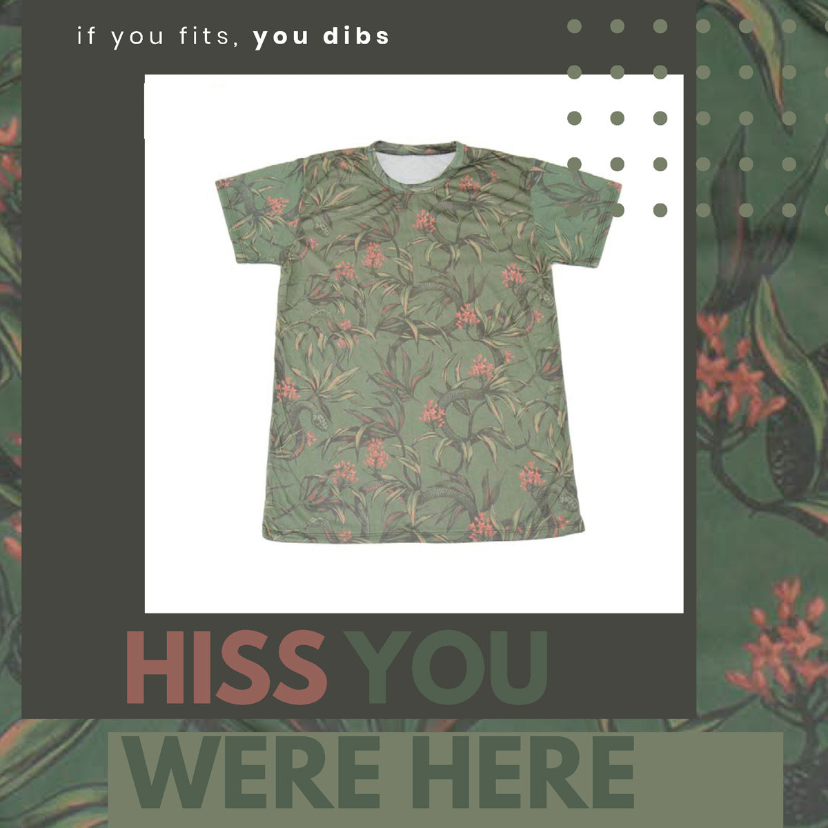 Hiss You Were Here Snake Green Beach T-shirt