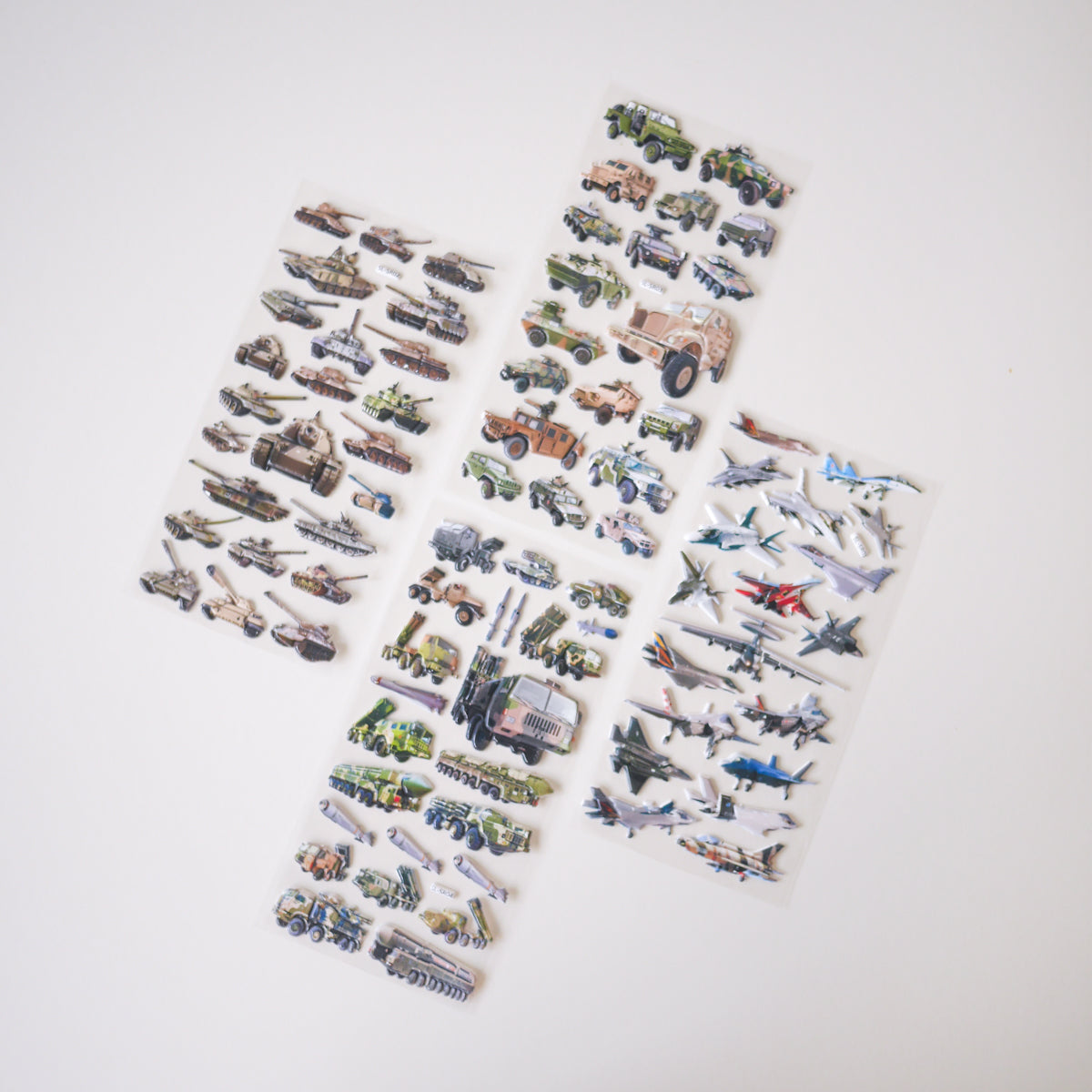 Military Puffy Stickers (Set of 4)