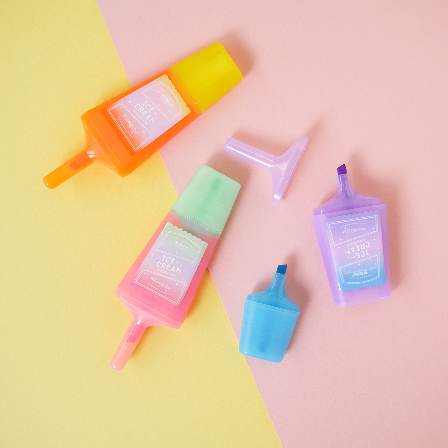 Popsicle 2-way Highlighter Pen (Set of 3)