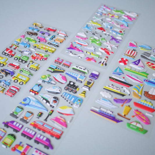 Transportation Puffy Stickers I (Assorted)