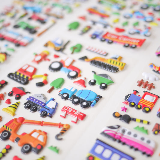 Transportation Puffy Stickers II (Assorted)