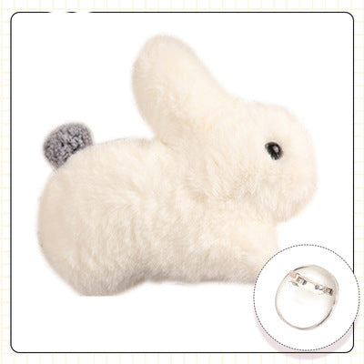 Handmade Rabbit and Carrot Brooch Set