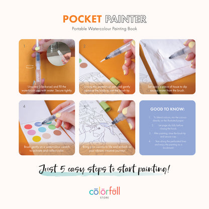 Creative Painter's Bundle - Pocket Painter Watercolour Painting Book (Set of 4)