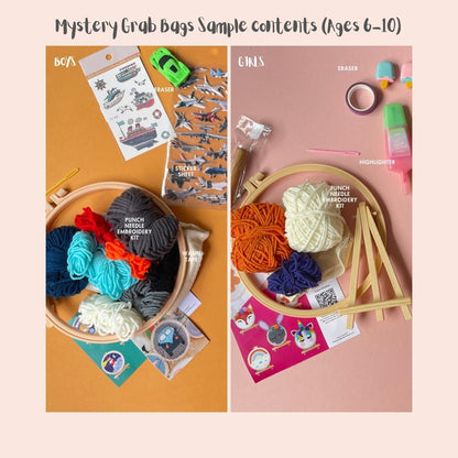 (Ages 6-10) Mystery Grab Bags (worth up to $20)