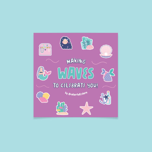 'Making Waves' Mermaid Greeting Card