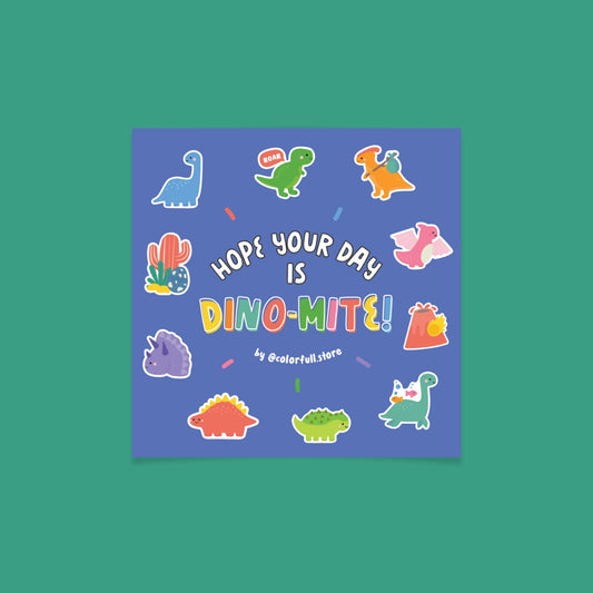 'Hope Your Day is Dino-Mite' Dinosaur Greeting Card