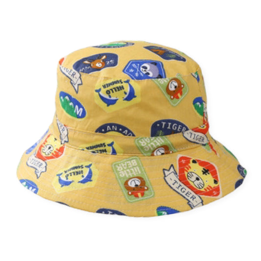 Safari Stamps (Yellow) Bucket Hat (2-5 years)