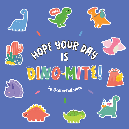 'Hope Your Day is Dino-Mite' Dinosaur Greeting Card