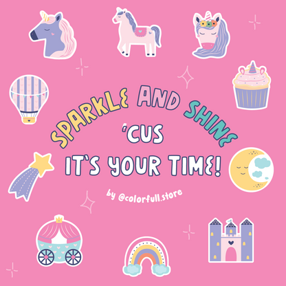 'Sparkle and Shine' Unicorn Greeting Card