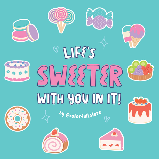 'Life's Sweeter' Sweet Treats Greeting Card