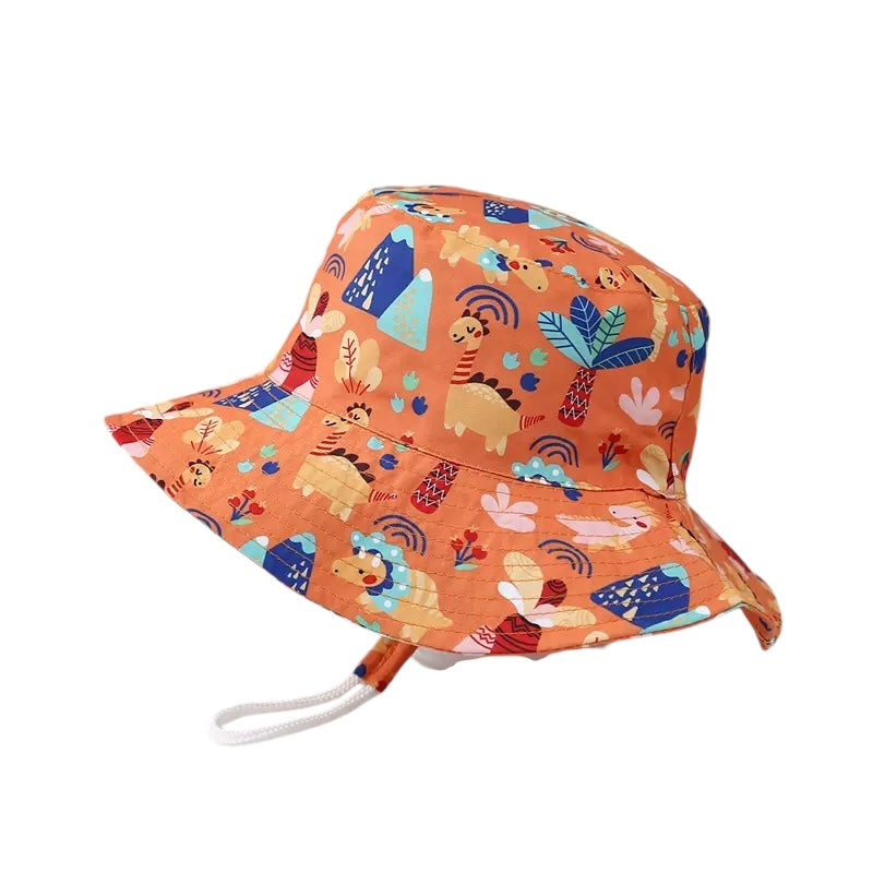 Triassic Tracks (Orange) Bucket Hat