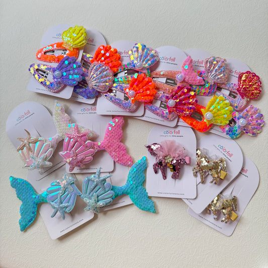 Assorted Sequin Clips (All 13pcs)