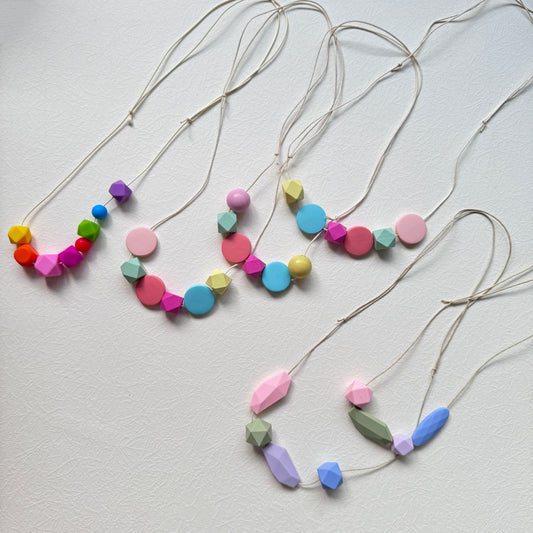 Wooden and Silicone Assorted Necklaces (All 6pcs)