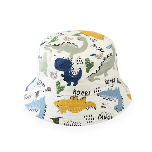 Dino-roar Bucket Hat (Cream)