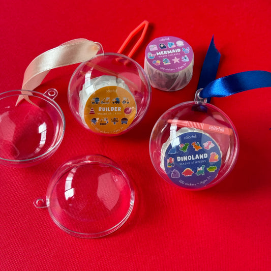 Clear Christmas Bauble with Ribbon