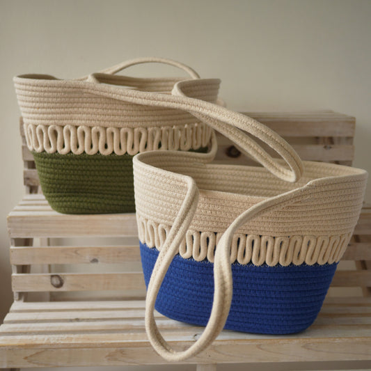 (Large) Beach Weave Basket Tote